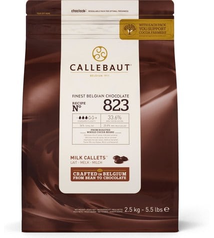 Шоколад Callebaut молочный в галетах 33,6%