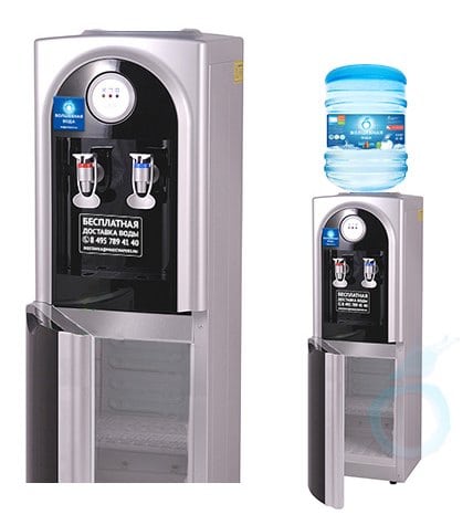 Кулер для воды напольный Ecotronic C21-LCE black со шкафчиком купить в Москве
