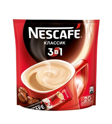 Nescafe Напиток кофейный растворимый 3в1 Классик 20 х 16 г