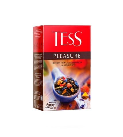 Tess Чай черный шиповник-яблоко Pleasure 200 г