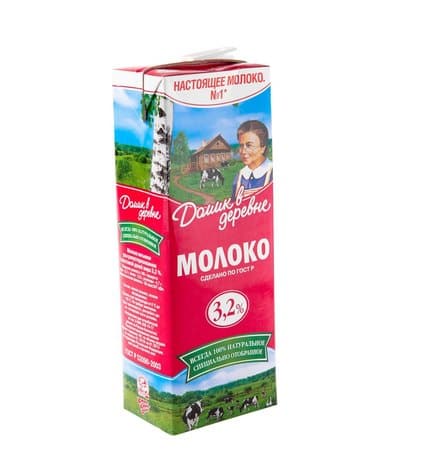 Домик в деревне Молоко ультрапастеризованное 3,2% 1,45 л