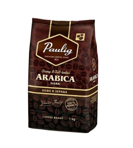Paulig Кофе в зернах натуральный жареный Arabica Dark 1000 г