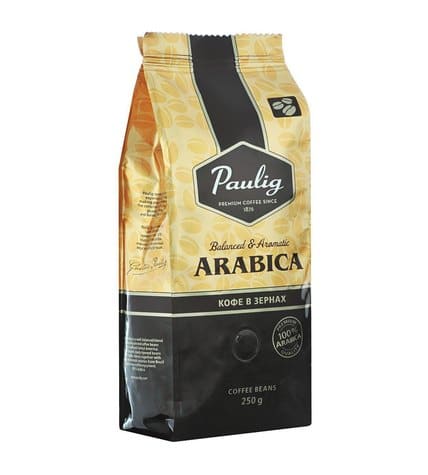 Paulig Кофе в зернах натуральный жареный Арабика 250 г