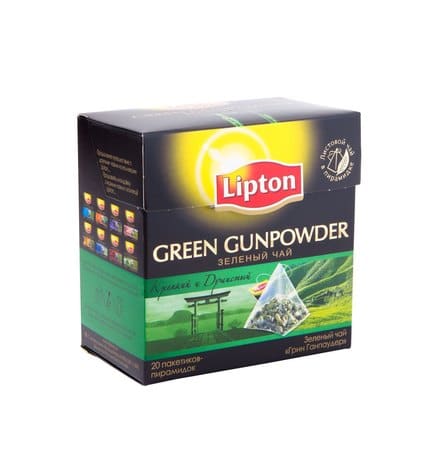 Lipton Чай зеленый Green Gunpowder 20 х 1,8 г