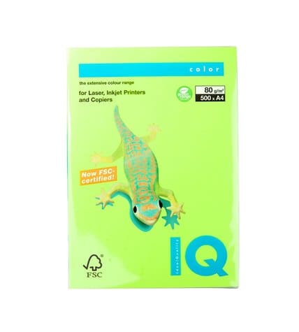 IQ Color Бумага цветная неон А4 80 г/м2 500 л Зеленая