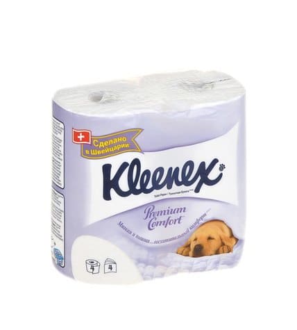 Kleenex Бумага туалетная четырехслойная Premium Comfort 4 рулона