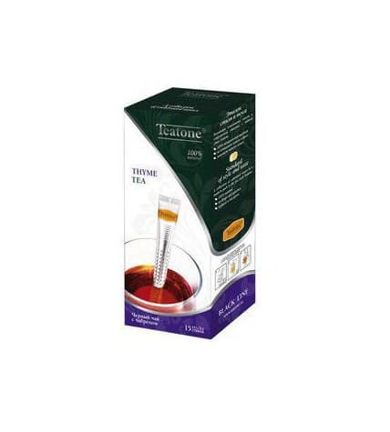 Teatone Чай черный с ароматом чебреца в металлических стиках 15 шт