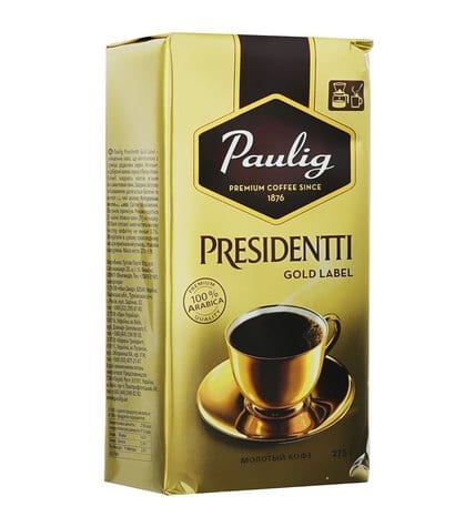 Paulig Кофе молотый натуральный жареный Presidentti Gold Label 250 г