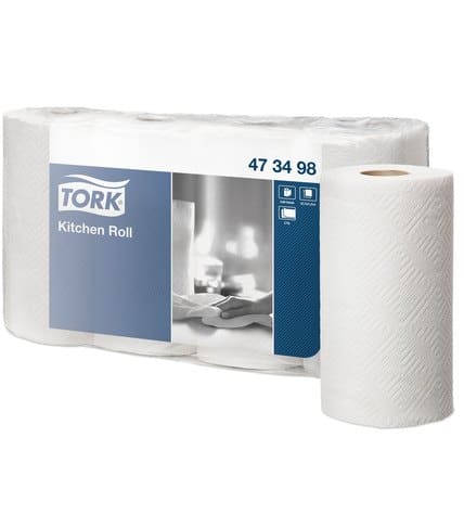 TORK Полотенца бумажные кухонные двухслойные 4 рулона