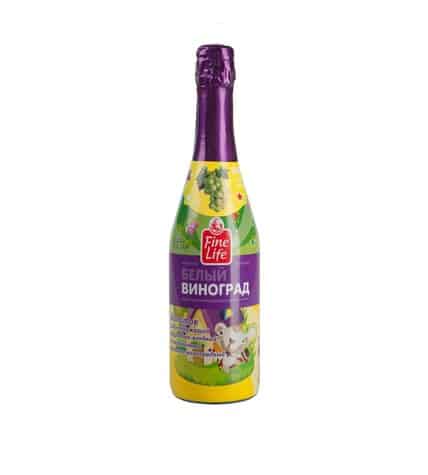 Fine Life Напиток сокосодержащий фруктово-ягодный (Детское шампанское) Белый виноград 0,75 л