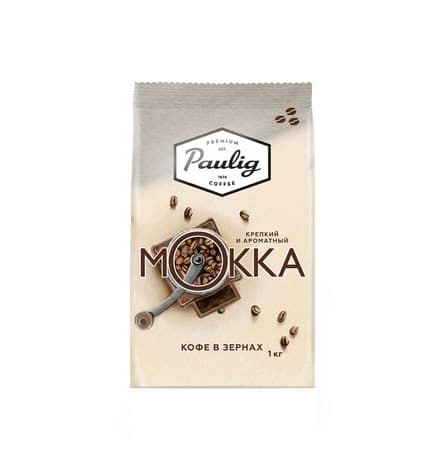 Paulig Кофе в зернах натуральный жареный Mokka 1000 г
