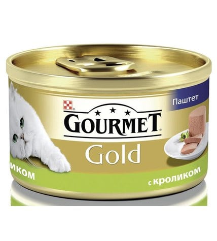 Консервы для кошек GOURMET Gold кусочки с кроликом по-французски, 85г паштет