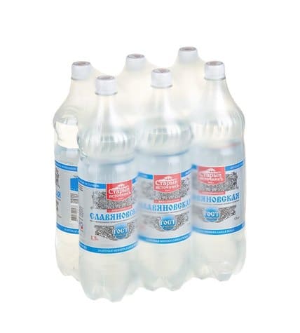 Минеральная вода СЛАВЯНОВСКАЯ газированная, 1,5л в пластиковой бутылке (6 шт)
