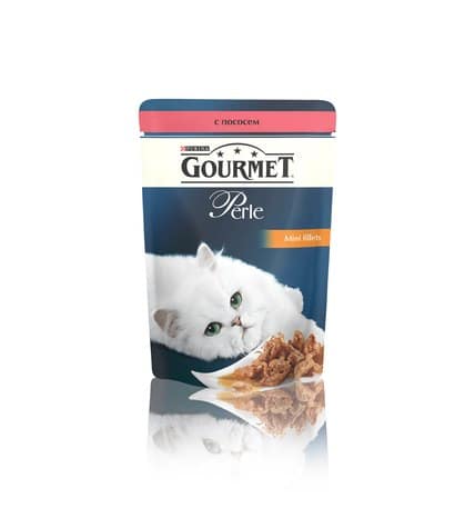 Корм для кошек GOURMET Perle мини-филе с лососем, 85 г