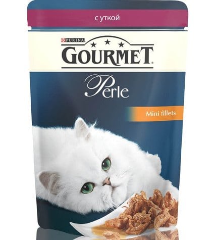 Корм для кошек GOURMET Perle мини-филе с уткой, 85г