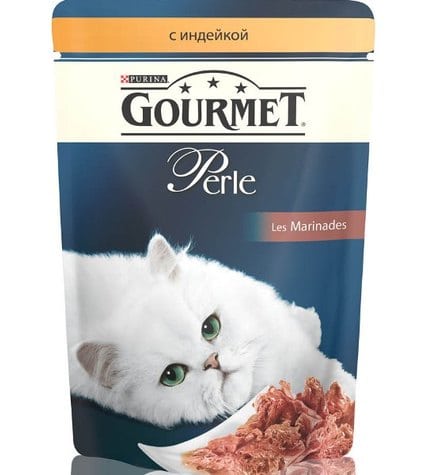 Корм для кошек GOURMET Perle мини-филе с индейкой, 85г