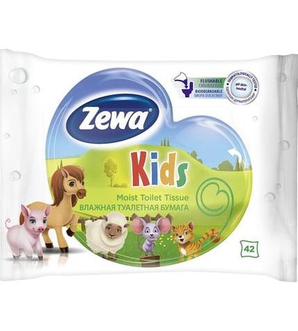 Туалетная бумага ZEWA Kids влажная детская