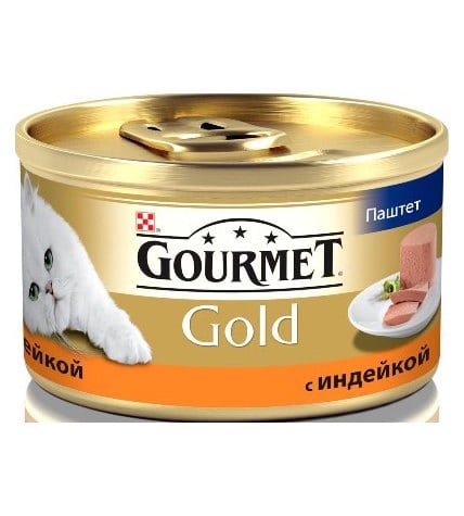 Консервы для кошек GOURMET Gold паштет с индейкой, 85 г