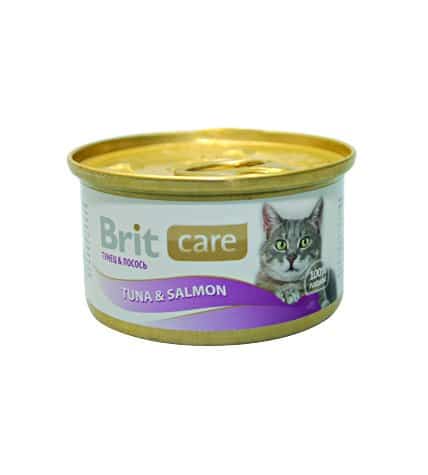 Консервы для кошек BRIT тунец-лосось, 80 г