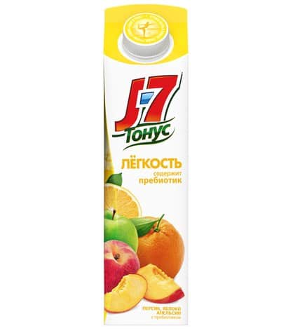 Нектар J7 ТОНУС Легкость персик/яблоко/апельсин/пребиотик, 0,9л
