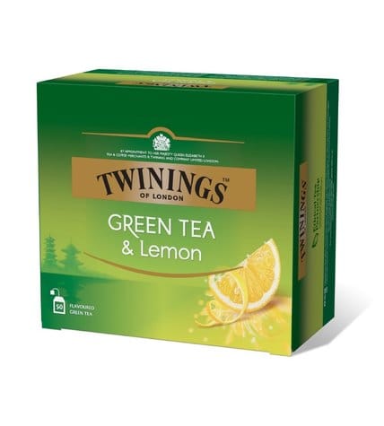 Чай TWININGS зеленый с лимоном, 50х1,6г