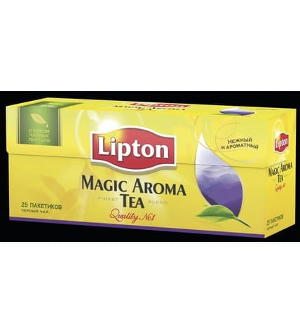 Чай черный LIPTON Magic Aroma пакетированный, 25х2г