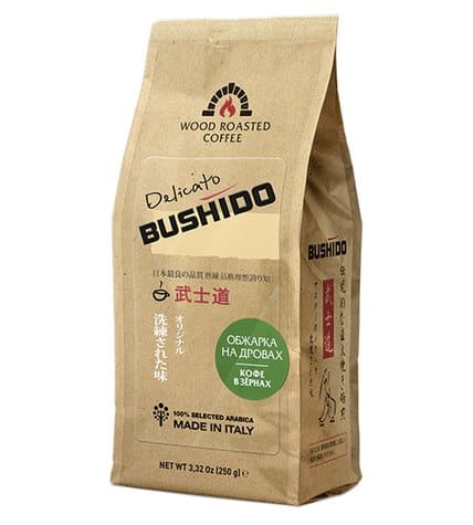 Кофе в зернах BUSHIDO Delicato обжарка на дровах, 250 г