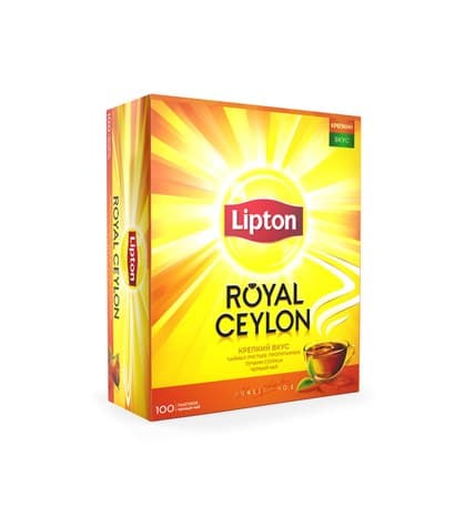 Чай черный LIPTON Royal Ceylon пакетированный, 100х2г