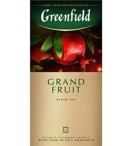 Чай черный GREENFIELD Grand Fruit в пакетиках, 25х1.5 г