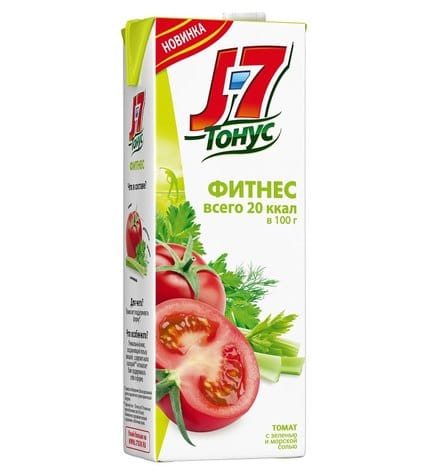 Сок J7 Тонус Фитнес томат с зеленью и морской солью, 1,45л