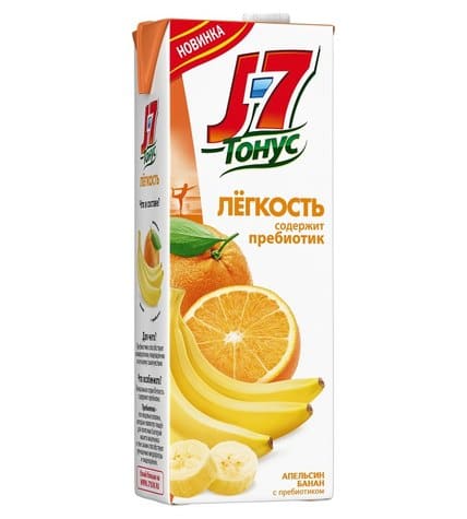 Нектар J7 Тонус Легкость апельсин и банан с пребиотиком, 1,45л