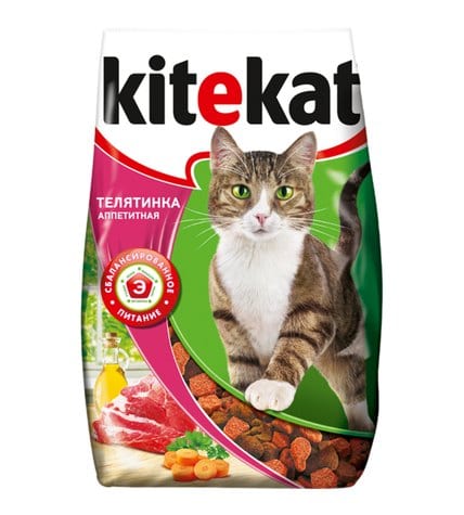 Сухой корм для кошек KITEKAT  с аппетитной телятинкой 1.9кг