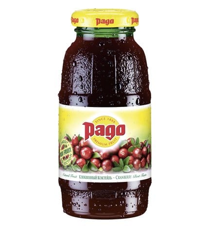 Напиток сокосодержащий PAGO клюква, 0,2 л