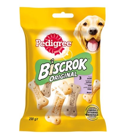 Лакомство для взрослых собак PEDIGREE Biscrok бисквитные косточки ассорти