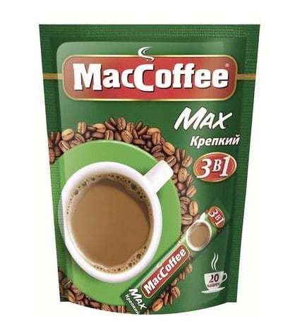 Кофе растворимый MACCOFFEE Мах крепкий 3в1, 20х16 г