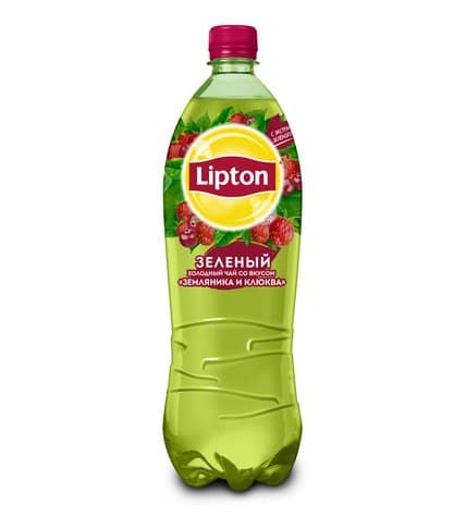 Чай холодный LIPTON зеленый Земляника клюква, 1.5 л