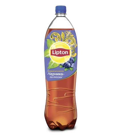 Холодный чай LIPTON Черника по-русски, 1,5 л