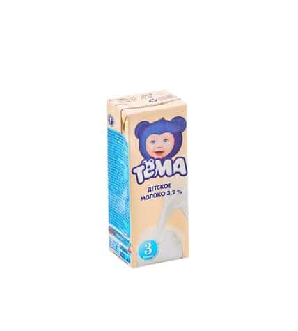 Молоко ТЕМА ультрапастеризованное 3,2%, 200 мл