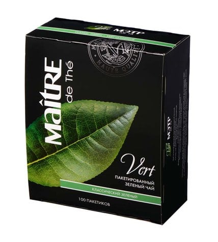Чай MAITRE DE THE классический зеленый, 100х2 г