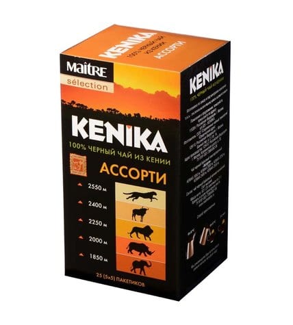 Чай MAITRE DE THE Кеника ассорти пакетированный, 25*2 г