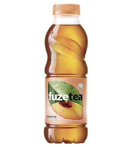 Чай холодный FUZETEA черный Персик в упаковке, 12х0,5л