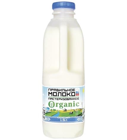 Молоко ПРАВИЛЬНОЕ МОЛОКО пастеризованное 1,5%, 0,9 л