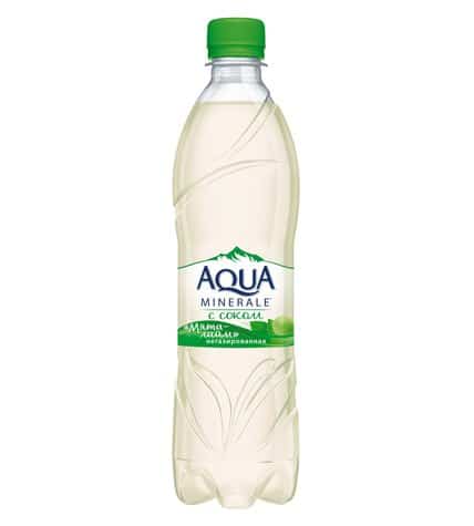 Минеральная вода AQUA MINERALE с соком мята-лайм в упаковке, 12*0.6 л