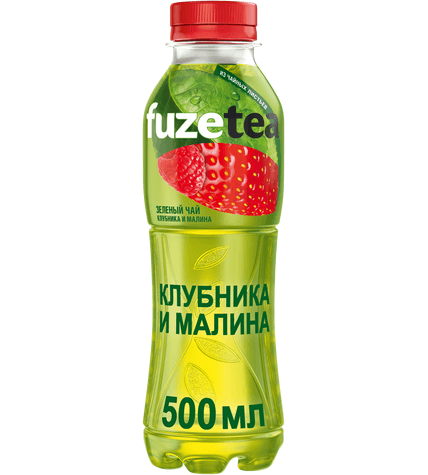 Чай Fuzetea холодный зеленый клубника-малина в пластиковой бутылке 0,5 л (12 шт)