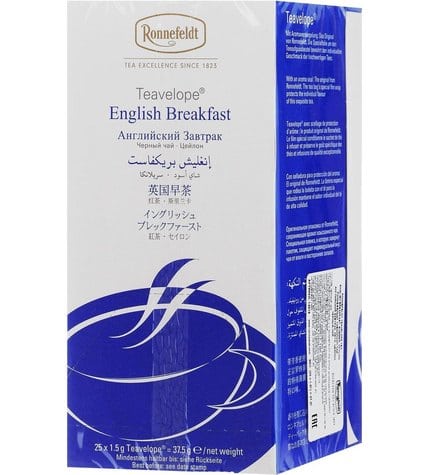 Чай черный Ronnefeldt Teavelope Английский завтрак в пакетиках 1,5 г 25 шт