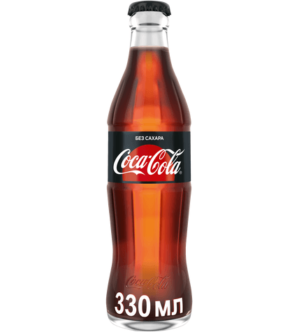 Газированный напиток Coca-Cola Zero 0,33 л в стеклянной бутылке (12 шт)