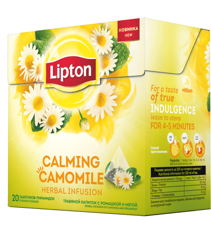 Травяной чай Lipton Calming Camomile в пирамидках 0,7 г 20 шт