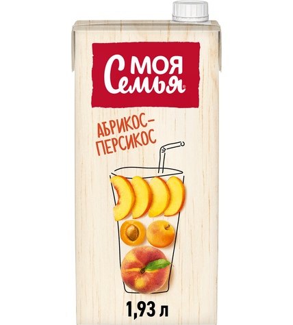 Сок Моя Семья абрикос-персикос 1,93 л