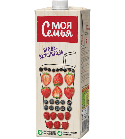 Сок Моя Семья ягодно - фруктовый микс 0,95 л купить