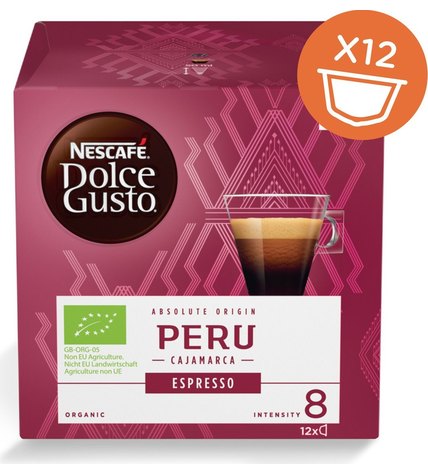 Кофе Nescafe Dolce Gusto Эспрессо Перу в капсулах 12 шт